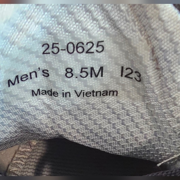 Johnston & Murphy Mens Blue Knit Shoes/Sneakers w/Brown Leather Accent Sz 8- 8.5 - Picture 6 of 9